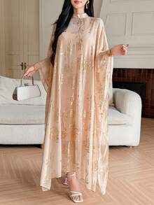 DAZY فستان ماكسي أنيق للنساء، مصمم للمناسبات الرومانسية، الزفاف، الحفلات، التنقل، الربيع/الصيف، قطعتان - وردي - مشاهدة 5