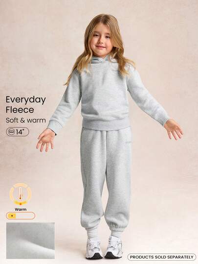 GLOWMODE Barnkläder Fleece för vardagsbruk Mysiga rörelser Ultramjuka varma Stora storlekar Sidofickor Elastiska ankelmuddar Justerbar dragsko i midjan Joggingbyxor Byxor Vardag Casual Friluftsliv Gym Studio Vinterkläder