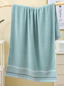 4-Piece Cotton Towel Set For Bath & Kitchen - Soft, Fade Resistant, Includes Large Bath Towel & Small Towels, All Season Use - Blue - View 5