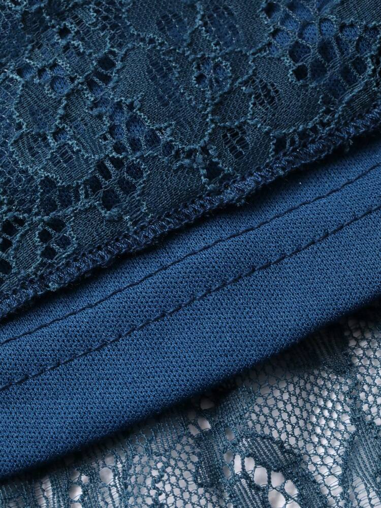 Women's Elegant Lace Patchwork Off-Shoulder Midi Dress, Spring/Summer Wedding Guest Dress Sundress