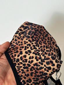 女士镂空豹纹性感吊带连体裤 - 彩色 - 查看 8