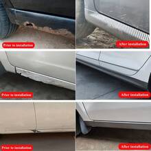 1 Car Side Skirt Protector, Carbon Fiber Texture, Self-Adhesive Bumper Strip, Threshold Protection Tape, Anti-Rust Repair And Scratch Repair, Car Exterior Decorative Sticker
