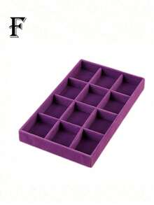 Jewelry Tray Organizer, Jewelry Necklace Earring Ring Display Storage Box, Stackable Jewelry Holder Case Makeup Cosmetic Organizer For Earrings Necklace Rings Bracelets Pendants Pearl - Purple - View 24