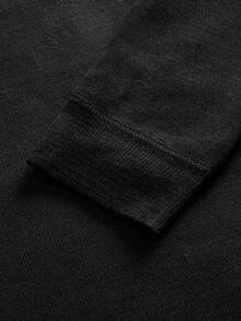 Officeau 1 pieza Suéter de cuello alto casual y deportivo para hombres, cómodo y con forro térmico, ajuste slim, apto para actividades en casa y al aire libre, puede ser un regalo para parejas, material 100% poliéster, disponible en varios colores, top de manga larga - Negro - Ver 4