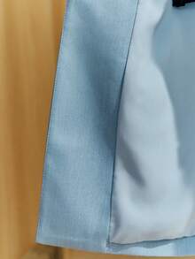 Anewsta Spring/Summer Vacation Casual Outfit Lace Patchwork Elegant Women Blazer - Blue - View 8