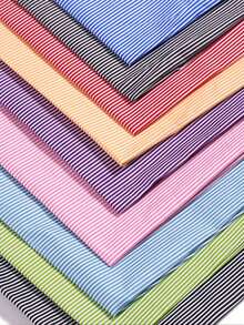 1pc Fashion Jacquard Striped Woven Fabric, Dobby Stripe Textured Fabric - Multicolor - View 1