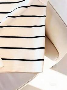 Resyla Women's Striped Print Pattern Round Neck Slim Fit Casual Versatile Tank Top, Spring/Summer - Multicolor - View 3