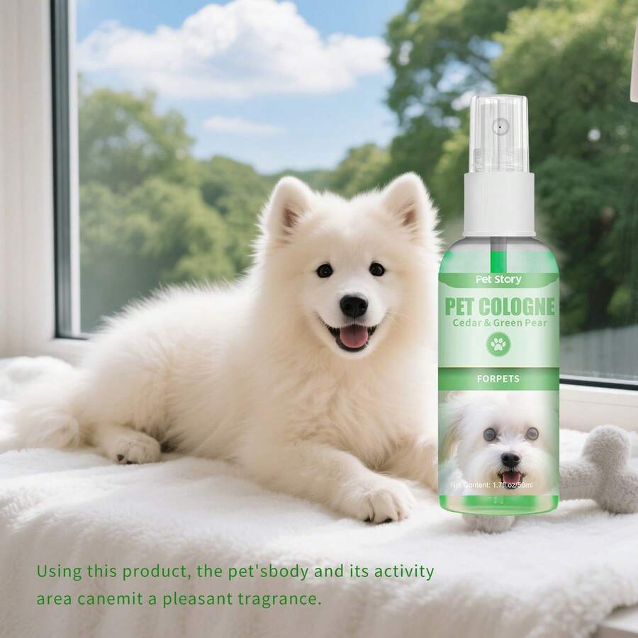 1pc/2pcs Alcohol-Free Pet Perfume, Export-Grade, English Packaging, Pet Cologne, Universal Deodorizing Spray For Cats And Dogs. - 50ml - View 1