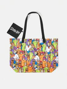 SCOOBY-DOO X SHEIN Túi xách cỡ lớn thời trang họa tiết mèo cầu vồng - Màu - Xem 2