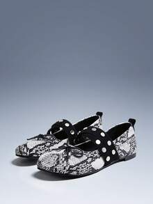 CUCCOO GRLICON 女士蝴蝶结装饰平底乐福鞋 - 彩色 - 查看 1