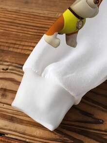 SHEIN | PAW Patrol 男童休闲撞色狗狗印花圆领卫衣，秋季 - 白色 - 查看 4