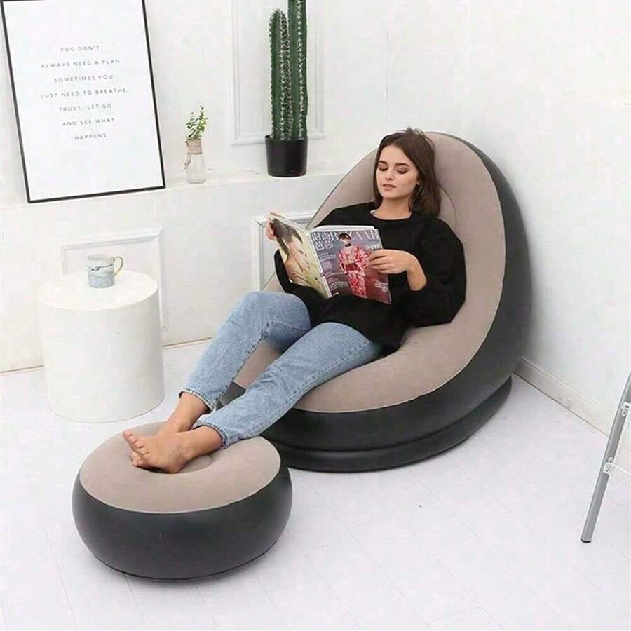 Slouchy BeanBag Sofas Cover Chair No Filler Lounger Seat Bean Bag Pouf Puff Couch Tatami Living Room High Quality Inflatable Bed - Multicolor - View 1