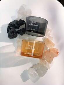 1个玻璃杯，内含天然水晶香薰石，装饰性扩香器，适用于精油，营造室内香氛，现代家居装饰，送给她的热门礼物 - 彩色 - 查看 3