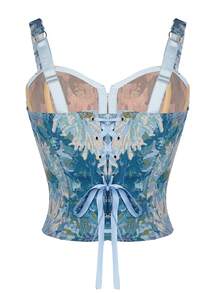 Myrelith 1pc Blue Seaside Style Shapewear For Women - Multicolor - View 4