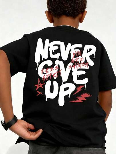 Coolqubz Camiseta de manga corta con cuello redondo para adolescentes/jóvenes, estampado colorido de graffiti callejero de doble cara en color caqui, versátil para el verano