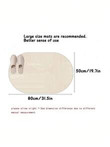 1 PC Ultra Absorbent Quick Dry Bathroom Rug Set Non Slip Rubber Backing Washable Shower Mat For Bathroom Floor Bathtub Toilet Sink Decor Fall Home Entryway Carpet Door Mat Bath Accessories - Beige - View 2