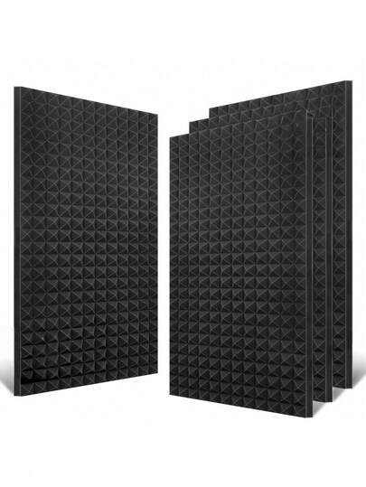 1/2 piezas Paneles de espuma acústica de alta densidad 100cm x 50cm x 5cm | Esponja insonorizante para estudio, habitación, oficina | Reducción de ruido y control de eco | Almohadilla de tratamiento de absorción de sonido