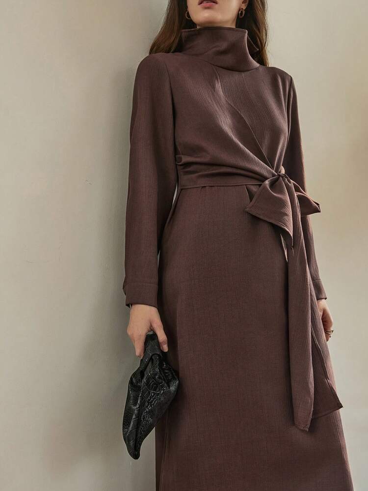 Spring/Summer Formal Dress, Elegant Old Money Style Waist Cinched Long Dress For Wedding, Party, Banquet Business Casual Woman Sundress