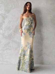 Aloruh 女士碎花修身连衣裙 - 彩色 - 查看 10