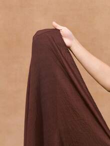 Zivah 2025 Spring New Arrival Asymmetric Ruched Maxi Dress For Vacation ,Summer Dress - Coffee Brown - View 5