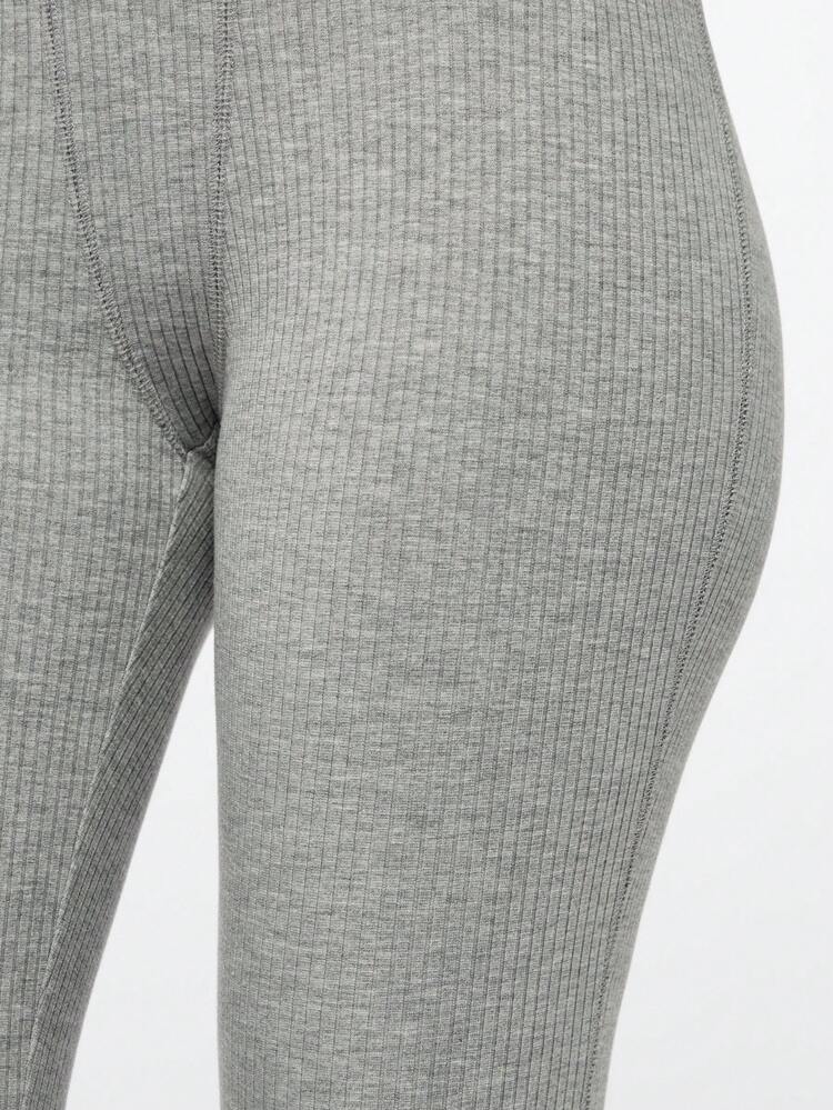 Ribbed High Rise Full Length Leggings