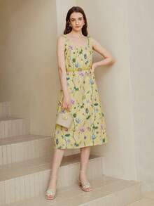 MOTF VESTIDO CAMISETA CON ESTAMPADO FLORAL - Amarillo - Ver 6