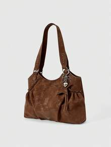 ROMWE Grunge Punk Women's Fashionable Retro Casual Tote Bag - Brown - View 2