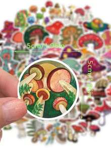 Mushroom Pattern Sticker Back To School - Multicolor - View 8