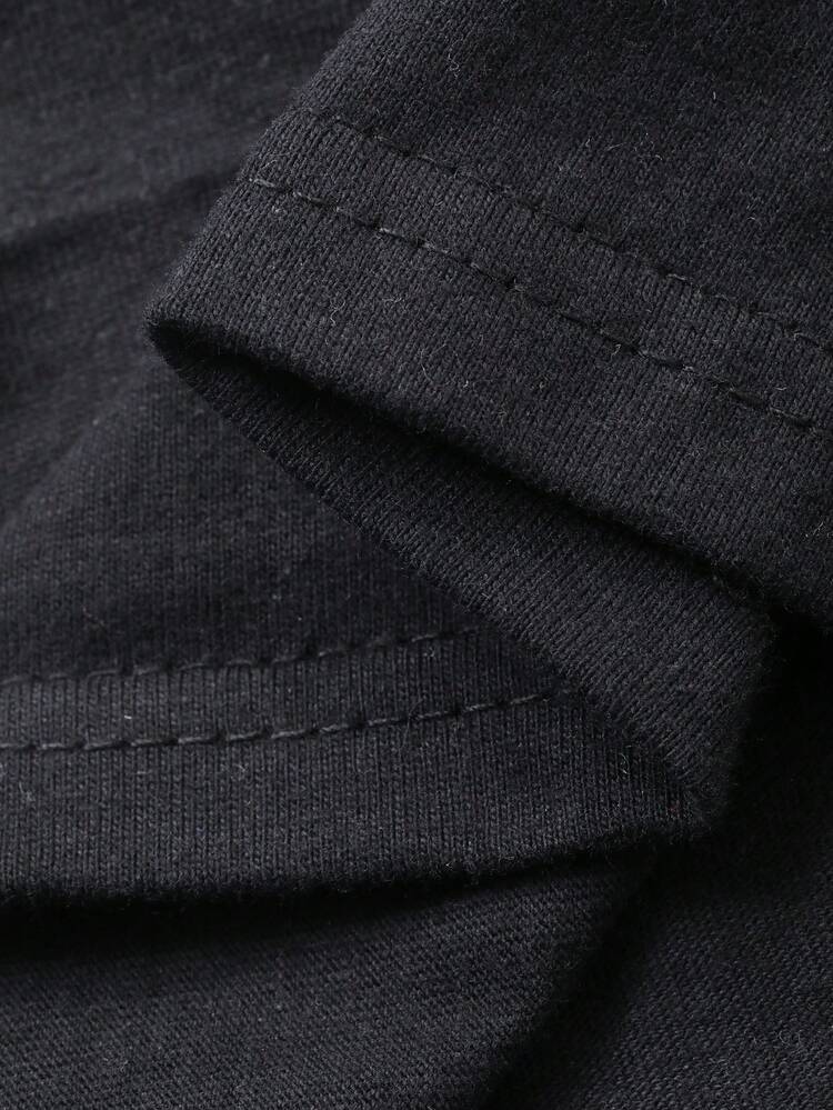 Baby Boys' Casual Round Neck English Letter Print Short Sleeve Top Summer