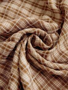 Freevana 大码女式系带格子圆领无袖荷叶边下摆休闲连衣裙，黑白格子连衣裙，夏季休闲连衣裙，返校节连衣裙，优雅派对连衣裙，适合春秋季、度假和约会穿着 - 彩色 - 查看 8