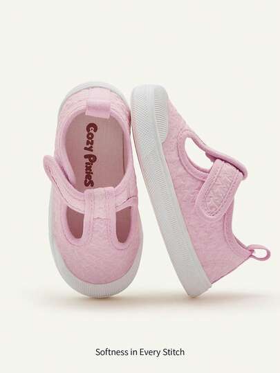 Cozy Pixies Girls' Beige Fashionable Sporty Design Comfortable Breathable Sneakers