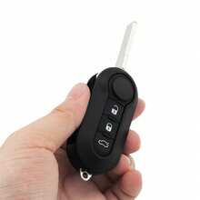 3 Botones Carcasa de Repuesto Plegable para Control Remoto de Llave de Coche Apta para Fiat 500/Punto, Llave Remota de Entrada sin Llave Resistente al Desgaste - 3 llaves - Ver 4