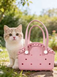 PETSIN 1 Piece Multi-Functional Pet Waterproof DIY Handbag Soft And Easy To Clean Large Capacity DIY Bag Portable Handbag Pet Supplies