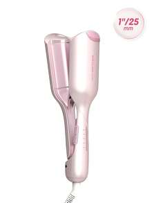 SHEGLAM HAIR Cupid's Charm Beach Babe Hair Waver,Pink Ionic Hair Curler - 25mm EU Plug,Waver Curling Iron,2 Barrel Hair Crimper With Anti-Scald,50 Million Ions & 10 Min Quick Wave,Smart Timer & Adjustable Temps,Easy To Use Hair Tool For Women Graduation Birthday Gift Holiday Winter Pink Vibe Makeup Party Beach Travel Camping School Campus Festivals Rose Present Girl Charm Best Valentine's Day Women's Day Love Yourself - Baby Pink - View 15