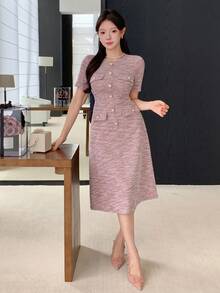 DAZY Women's Fashion Party Cocktail Dress, Suitable For Spring, Summer, Valentine's Day, Wedding, Banquet, Prom - Pink - View 7