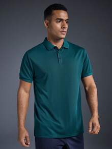 Driftmere Men's Casual Breathable Plain Polo Shirt, Fashion & Business Style, Summer - Blue - View 4