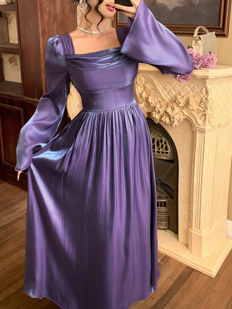 Women's Elegant Long Dress, Suitable For Spring/Summer, Valentine's Day, Wedding, Party, Formal Occasions, Slim Fit, Commuting Sundress