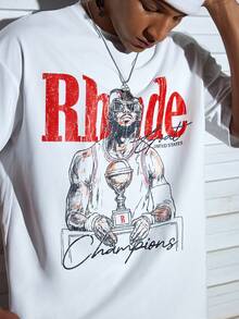 Modcrash 男士新款时尚复古印花T恤 春夏款 - 白色 - 查看 6