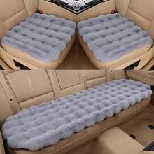1PC Winter Long Plush Car Seat Cushion - Warm, Soft, And Luxurious Dotted Plush, Comfortable Backrest Cover, High-Quality Materials For Deluxe Ride - various - View 3