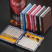 Set de 20 estuches de cigarrillos portátiles de plástico, soporte de cigarrillos a prueba de humedad y resistente a la compresión para hombres y mujeres - Multicolor - Ver 11