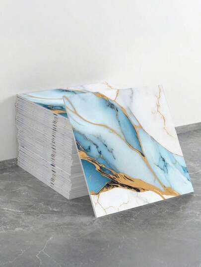 11/22/30 Pieces Of Marble Pattern Decorative Wall Stickers, Room Decoration, Self-Adhesive Aluminum Foil Material On The Back, Arbitrary Stitching, Bathroom And Toilet Moisture-Proof Decorative Wallpaper, Imitation Ceramic Tile Adhesive Wall Stickers, Decorate Your Home Home Decor Wall Decor Bathroom Decor Wall Paper Wallpapers Kitchen