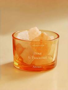 1个玻璃杯，内含天然水晶香薰石，装饰性扩香器，适用于精油，营造室内香氛，现代家居装饰，送给她的热门礼物 - 彩色 - 查看 12