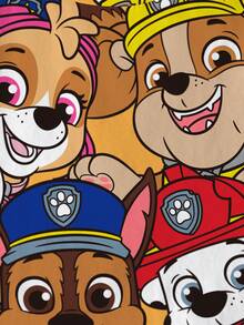 SHEIN | PAW Patrol 少女可爱卡通狗印花短袖T恤，休闲日常通勤 - 白色 - 查看 3