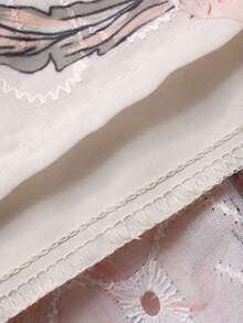 DAZY Đầm dài in hoa thanh lịch tay phồng dành cho nữ, đầm dự tiệc cưới mùa xuân/hè. - Màu be - Xem 8