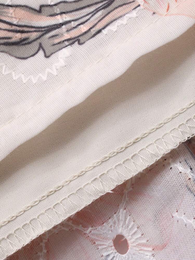 Women's Elegant Floral Print Long Dress With Puff Sleeves, Spring/Summer Wedding Guest Dress Sundress