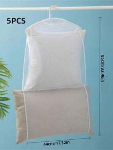 1/ 2/3 /5Pcs Pieces Polyester Pillow Drying Rack Foldable Storage Laundry Mesh Bag Toy Drying Net Space Saving Organizer Closet Essential Home Dorm Organization Supplies For Seasonal Refresh Moving Spring Cleaning - Multicolor - View 18