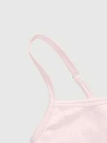 ROMWE 【内衣】性感吊带褶皱低腰喇叭裤女士两件套 - 粉色 - 查看 3