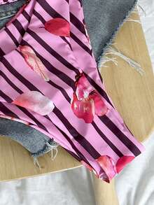 Swim Mod Women's Random Print Spaghetti Strap Bikini Set, Spring/Summer - Multicolor - View 5