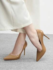 CUCCOO BIZCHIC Pantofi cu toc înalt și toc mediu pentru femei, eleganți și versatili, casual, confortabili, pentru serviciu, întâlniri, petreceri, ocazii formale - Cais pal - Vizualizare 5