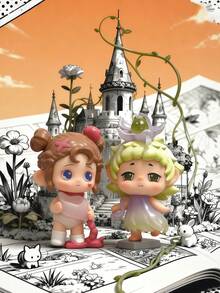 POKOJA LAND Caixa Surpresa (Sem Enchimento de Pelúcia) Bonita Figura Decorativa de Personagem de Desenho Animado, Conjunto de Aventura na Floresta Fantástica - 16 Modelos Regulares + 4 Figuras de Personagens Misteriosos com Designs Temáticos, Figuras Misteriosas Decorativas para Coleção e Exposição, Enfeites de Mesa, Presentes de Feriado - Maré jogar caixa cega - Visão 3